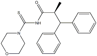 (+)-N-[(S)-2-Methyl-3,3-diphenylpropionyl]-4-morpholinecarbothioamide Structure