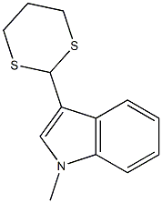 1-Methyl-3-(1,3-dithian-2-yl)-1H-indole 구조식 이미지