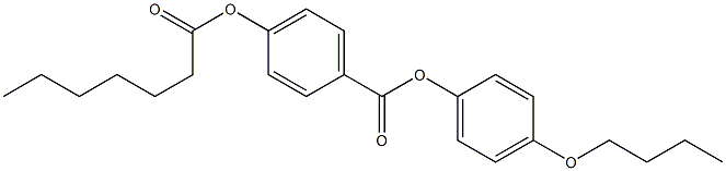 p-Heptanoyloxybenzoic acid p-butoxyphenyl ester 구조식 이미지