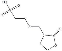 2-[[[(2-Oxotetrahydrofuran)-3-yl]methyl]thio]ethanesulfonic acid Structure