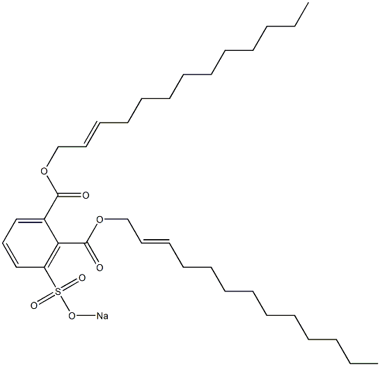 3-(Sodiosulfo)phthalic acid di(2-tridecenyl) ester 구조식 이미지