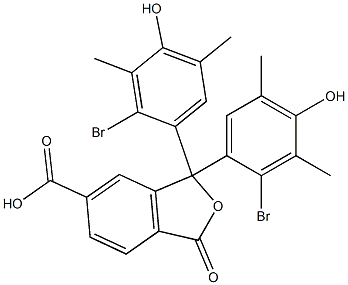 1,1-Bis(2-bromo-4-hydroxy-3,5-dimethylphenyl)-1,3-dihydro-3-oxoisobenzofuran-6-carboxylic acid 구조식 이미지