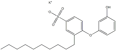 3'-Hydroxy-2-decyl[oxybisbenzene]-4-sulfonic acid potassium salt 구조식 이미지