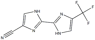 4'-Trifluoromethyl-2,2'-bi[1H-imidazole]-4-carbonitrile Structure