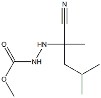 2-(1-Cyano-1,3-dimethylbutyl)hydrazine-1-carboxylic acid methyl ester 구조식 이미지