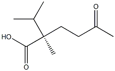 [R,(-)]-2-Isopropyl-2-methyl-5-oxohexanoic acid 구조식 이미지