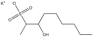 3-Hydroxynonane-2-sulfonic acid potassium salt 구조식 이미지