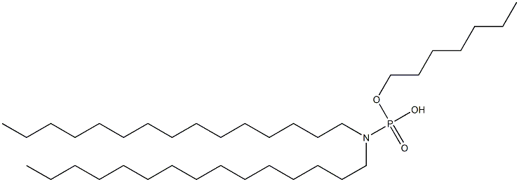 N,N-Dipentadecylamidophosphoric acid hydrogen heptyl ester 구조식 이미지