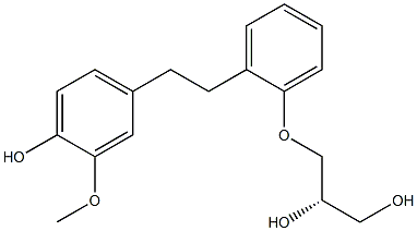 (2S)-3-[2-(4-Hydroxy-3-methoxyphenethyl)phenoxy]-1,2-propanediol Structure