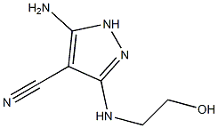 5-Amino-3-[(2-hydroxyethyl)amino]-1H-pyrazole-4-carbonitrile Structure