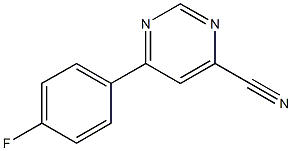 6-(4-Fluorophenyl)pyrimidine-4-carbonitrile Structure