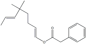 Phenylacetic acid 5,5-dimethyl-1,6-octadienyl ester Structure