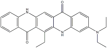 3-(Diethylamino)-6-ethyl-5,12-dihydroquino[2,3-b]acridine-7,14-dione 구조식 이미지