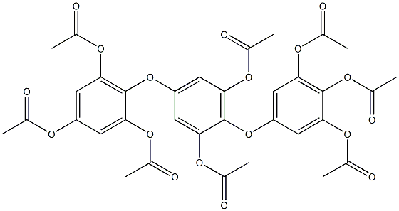 4-[4-(2,4,6-Triacetoxyphenoxy)-2,6-diacetoxyphenoxy]-1,2,6-triacetoxybenzene Structure