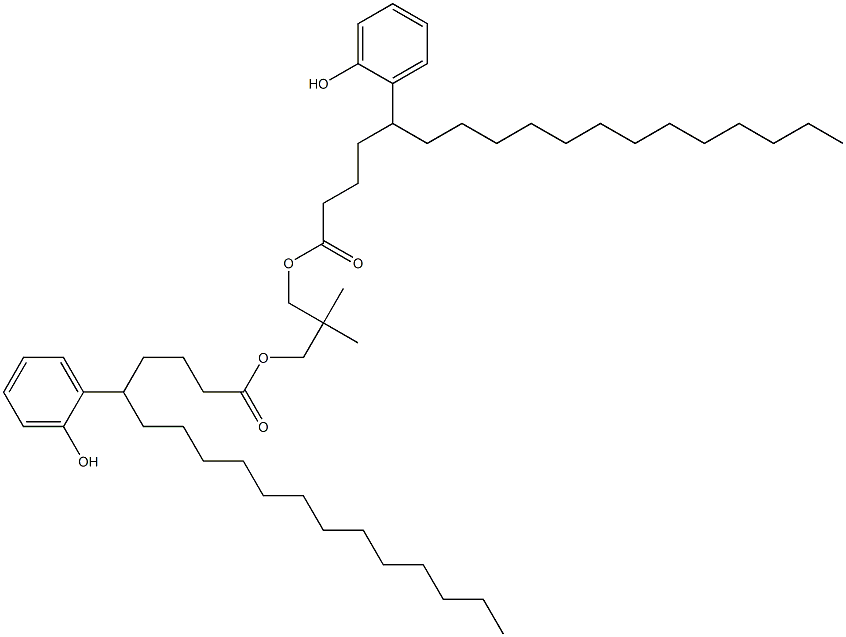 Bis[5-(2-hydroxyphenyl)stearic acid]2,2-dimethylpropane-1,3-diyl ester Structure