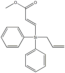 (E)-4,4-Diphenyl-4-sila-2,6-heptadienoic acid methyl ester Structure