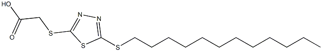 (5-Dodecylthio-1,3,4-thiadiazol-2-ylthio)acetic acid 구조식 이미지