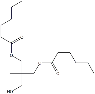 Dihexanoic acid 2-(hydroxymethyl)-2-methyl-1,3-propanediyl ester Structure