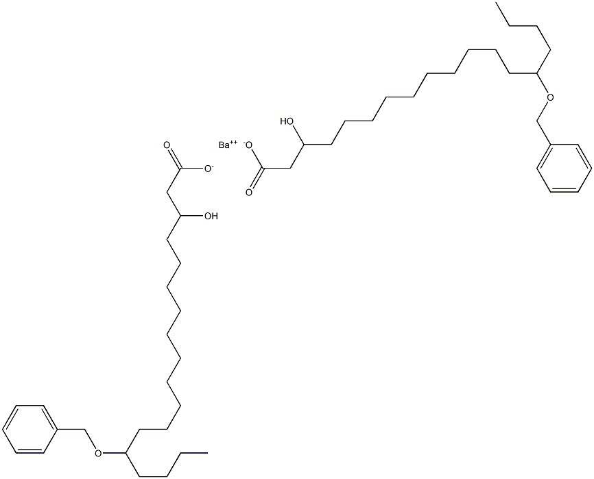 Bis(14-benzyloxy-3-hydroxystearic acid)barium salt 구조식 이미지