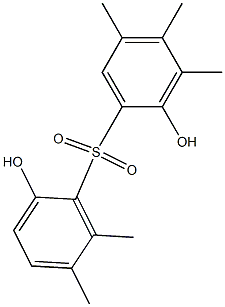 2,2'-Dihydroxy-3,4,5,5',6'-pentamethyl[sulfonylbisbenzene] Structure