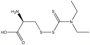 (2R)-2-Amino-3-[[(diethylamino)thioxomethyl]dithio]propionic acid 구조식 이미지