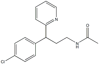 N-[3-(4-Chlorophenyl)-3-(2-pyridyl)propyl]acetamide 구조식 이미지