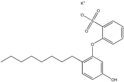 3'-Hydroxy-6'-octyl[oxybisbenzene]-2-sulfonic acid potassium salt Structure