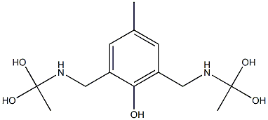 2,6-Bis[[(1,1-dihydroxyethyl)amino]methyl]-4-methylphenol 구조식 이미지