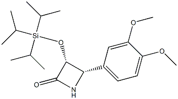 [3R,4S,(+)]-3-(Triisopropylsiloxy)-4-(3,4-dimethoxyphenyl)azetidine-2-one 구조식 이미지