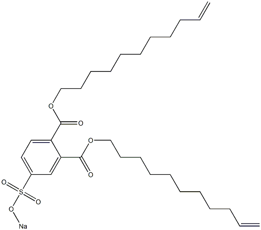 4-(Sodiosulfo)phthalic acid di(10-undecenyl) ester Structure