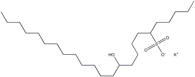 11-Hydroxytetracosane-6-sulfonic acid potassium salt Structure