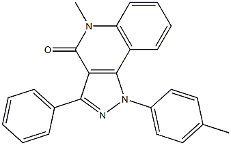 1-(4-Methylphenyl)-3-phenyl-5-methyl-1H-pyrazolo[4,3-c]quinolin-4(5H)-one 구조식 이미지