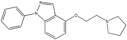 1-Phenyl-4-[2-(pyrrolidin-1-yl)ethoxy]-1H-indazole Structure
