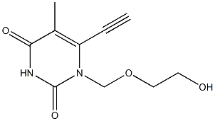 1-(2-Hydroxyethoxymethyl)-6-ethynylthymine 구조식 이미지