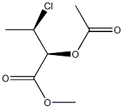 (2S,3R)-2-Acetoxy-3-chlorobutyric acid methyl ester Structure