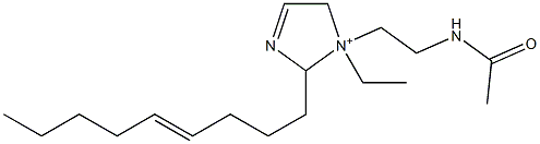 1-[2-(Acetylamino)ethyl]-1-ethyl-2-(4-nonenyl)-3-imidazoline-1-ium Structure