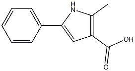 2-Methyl-5-phenyl-1H-pyrrole-3-carboxylic acid 구조식 이미지