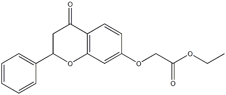 (2-Phenyl-4-oxo-7-chromanyloxy)acetic acid ethyl ester 구조식 이미지