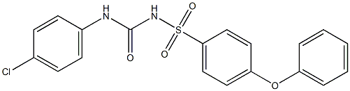 1-(4-Phenoxyphenylsulfonyl)-3-(4-chlorophenyl)urea 구조식 이미지