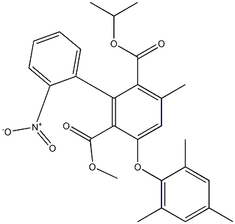 3-Methyl-5-mesityloxy-6-methoxycarbonyl-2'-nitro-1,1'-biphenyl-2-carboxylic acid isopropyl ester 구조식 이미지