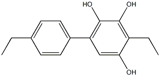 3-Ethyl-6-(4-ethylphenyl)benzene-1,2,4-triol Structure