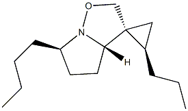 (3R,3aS,6R,2'R)-6-Butyl-2'-propyl-3a,4,5,6-tetrahydrospiro[pyrrolo[1,2-b]isoxazole-3(2H),1'-cyclopropane] 구조식 이미지