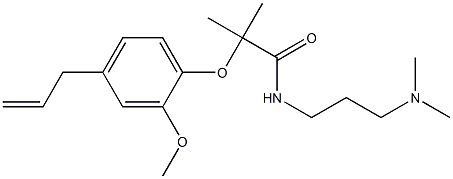 2-(4-Allyl-2-methoxyphenoxy)-N-[3-(dimethylamino)propyl]-2-methylpropionamide 구조식 이미지