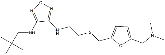 3-[[2-[[[5-[(Dimethylamino)methyl]furan-2-yl]methyl]thio]ethyl]amino]-4-neopentylaminofurazan Structure