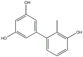 2'-Methyl-1,1'-biphenyl-3,3',5-triol 구조식 이미지