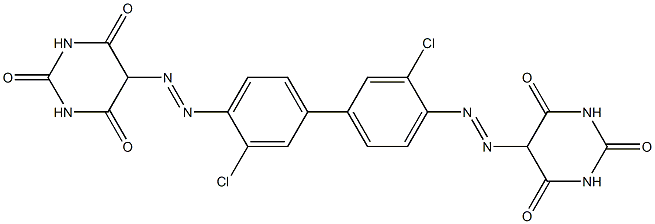4,4'-Bis(hexahydro-2,4,6-trioxopyrimidin-5-ylazo)-3,3'-dichlorobiphenyl Structure