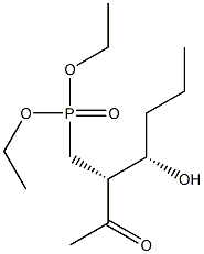 [(2R,3S)-2-Acetyl-3-hydroxyhexyl]phosphonic acid diethyl ester 구조식 이미지