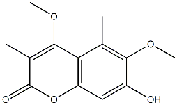 3,5-Dimethyl-7-hydroxy-4,6-dimethoxycoumarin Structure