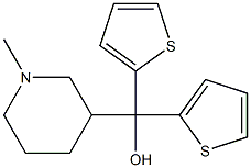 (1-Methylpiperidin-3-yl)di(2-thienyl)methanol 구조식 이미지