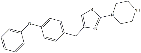 1-[4-[(4-Phenoxyphenyl)methyl]-2-thiazolyl]piperazine Structure